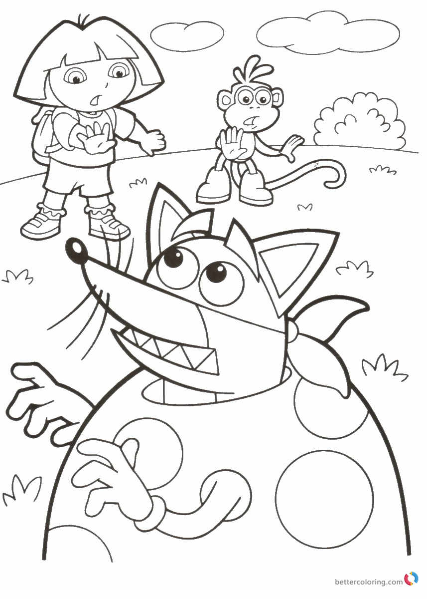Dora the Explorer Coloring Book - Free Printable Coloring ...