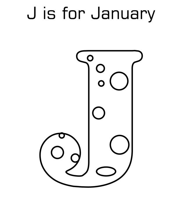 Firstly,print this January coloring page – spell out January,then color with your kids or your friends.