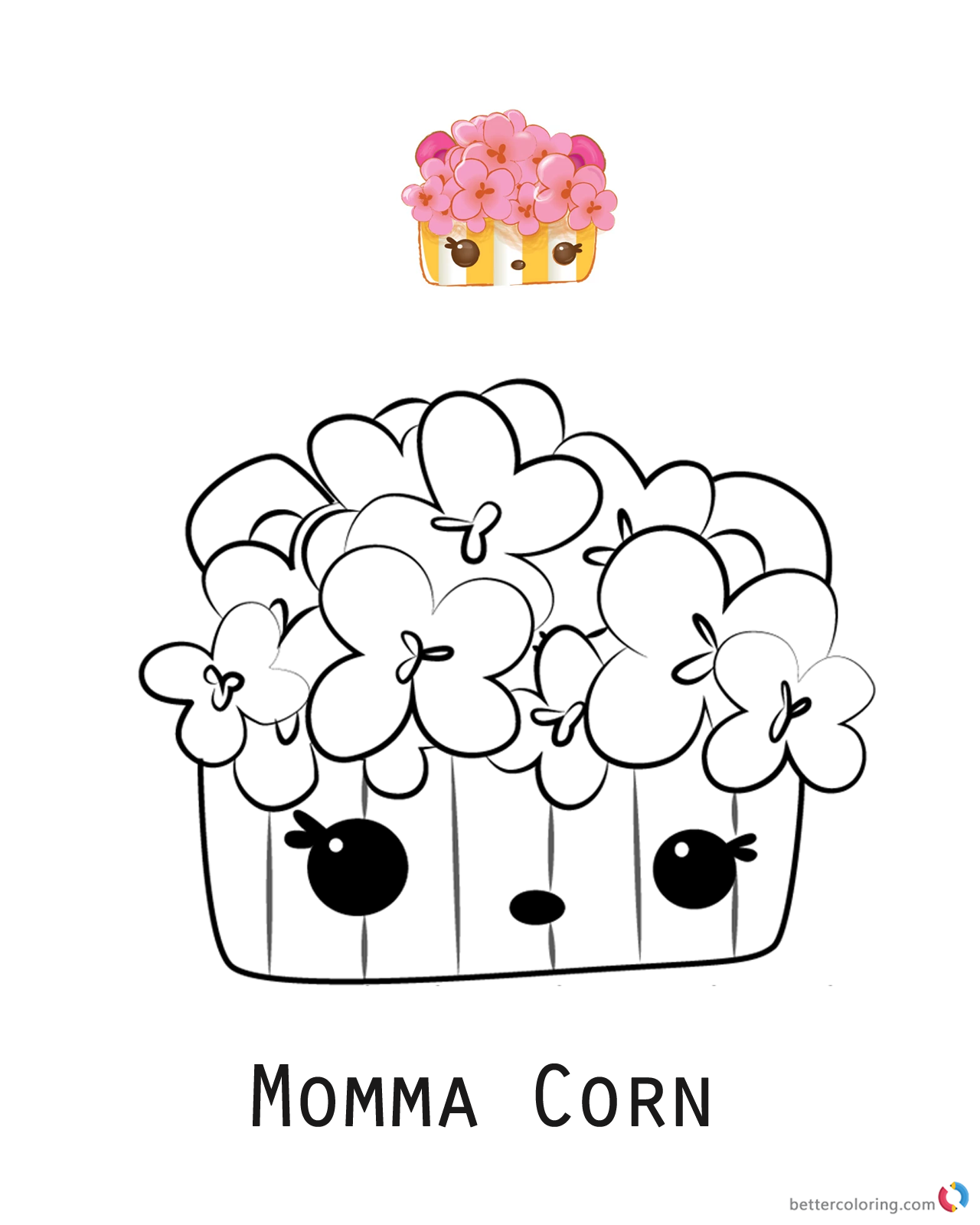 Momma Corn Num Noms Coloring Pages Series 2 Free Printable Coloring Pages