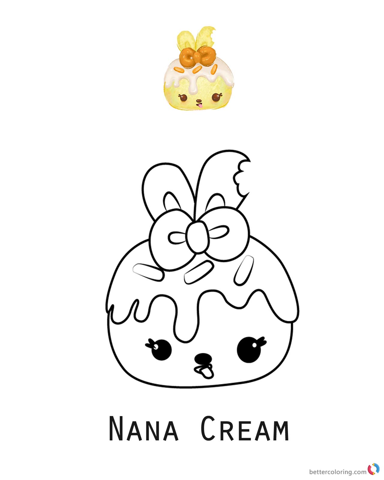 Nana Cream Num Noms Coloring Pages Series 1 - Free Printable Coloring Pages