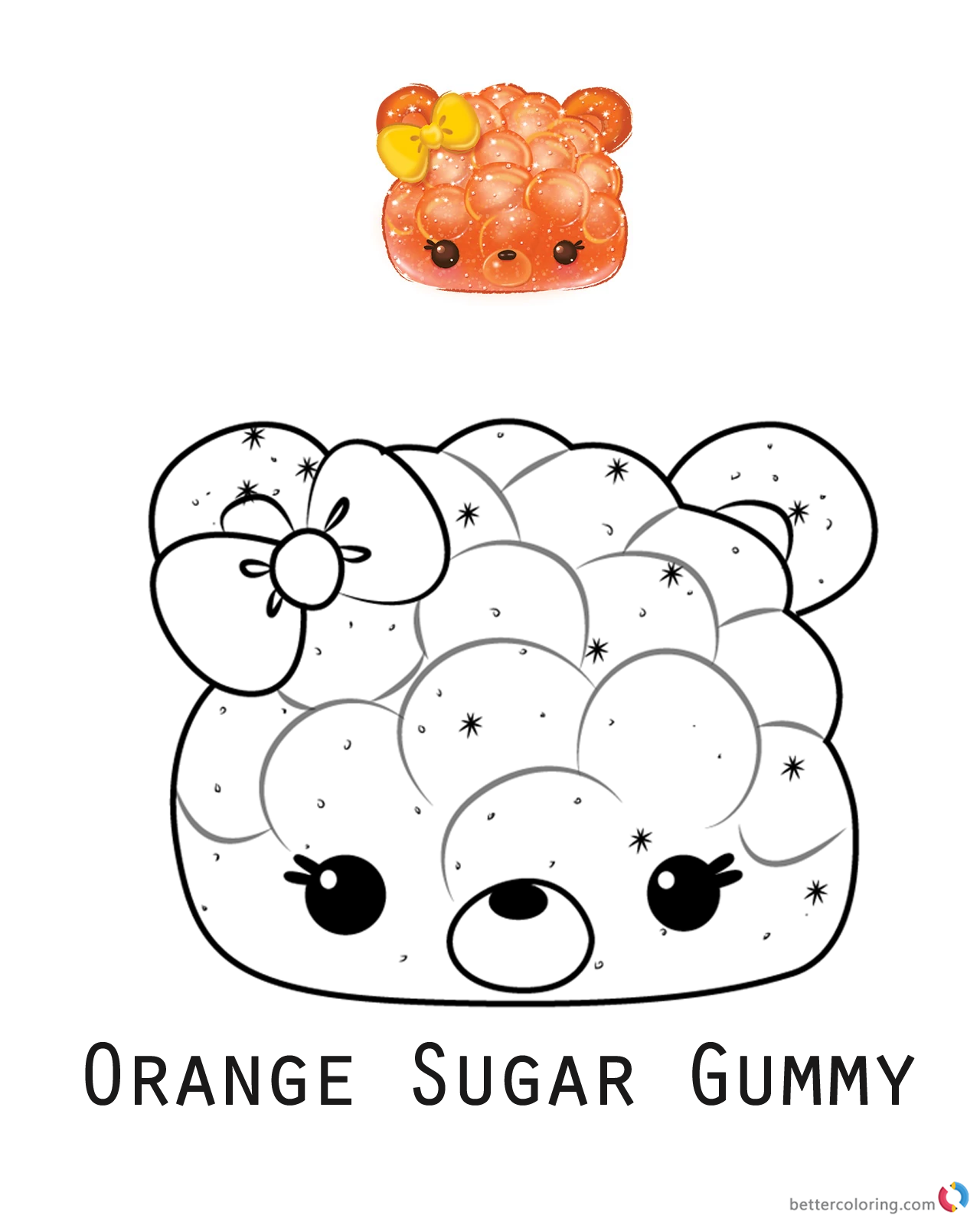 Num Noms Coloring Pages Orange Sugar Gummy - Free Printable Coloring Pages
