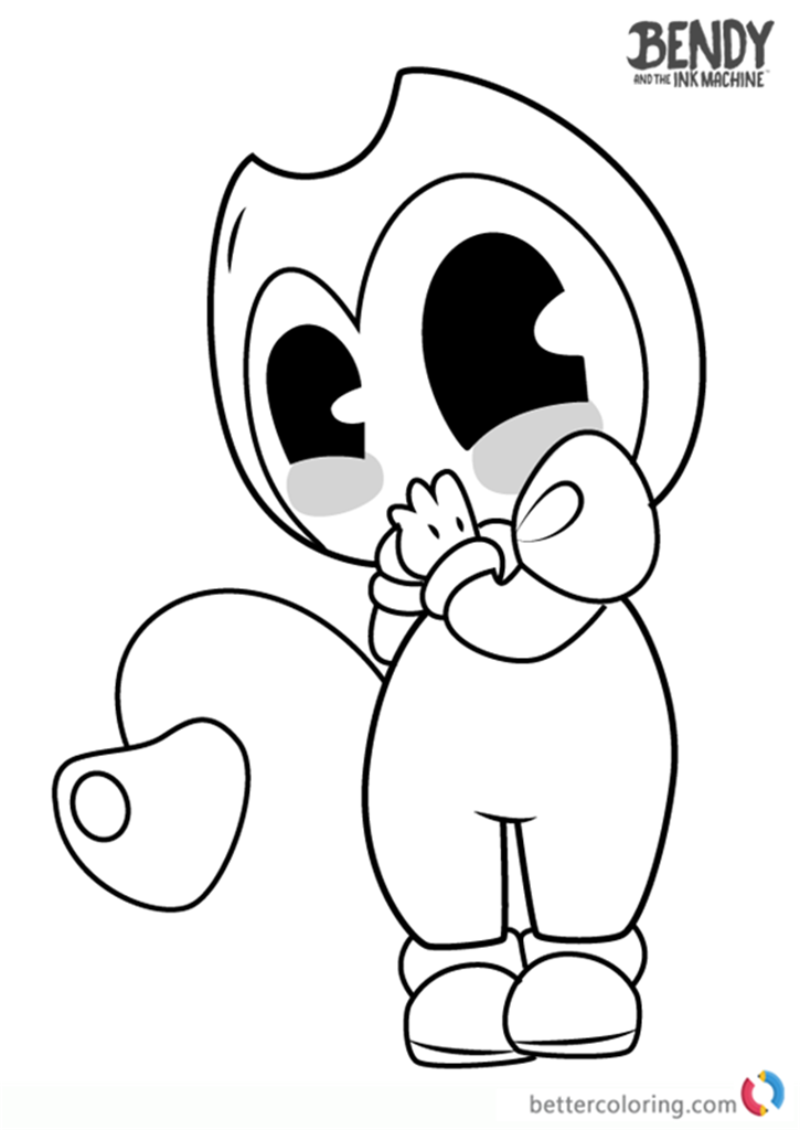 Bendy and the Ink Machine Coloring Pages Baby Bendy   Free ...