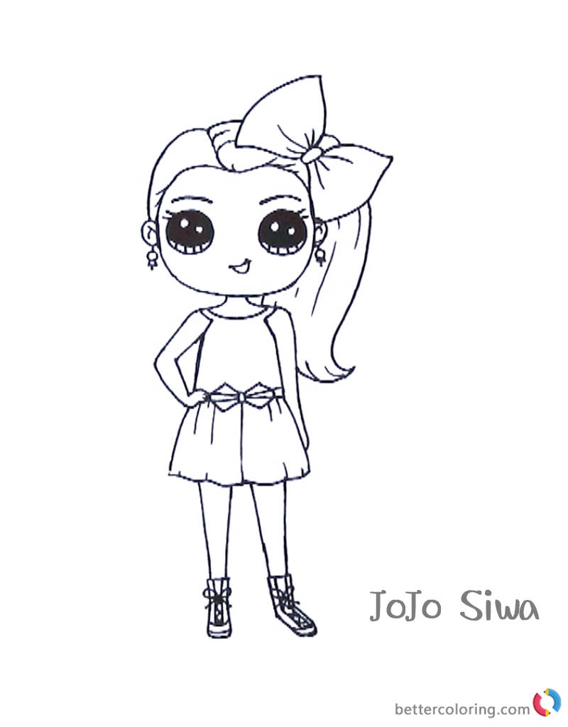Cute Jojo Siwa Coloring Pages Free Printable Coloring Pages