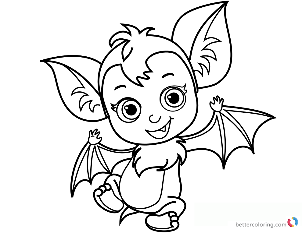 Cute Vampirina coloring pages Batty