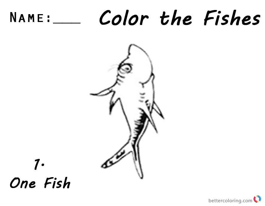 One Fish Two Fish Pages Coloring Pages