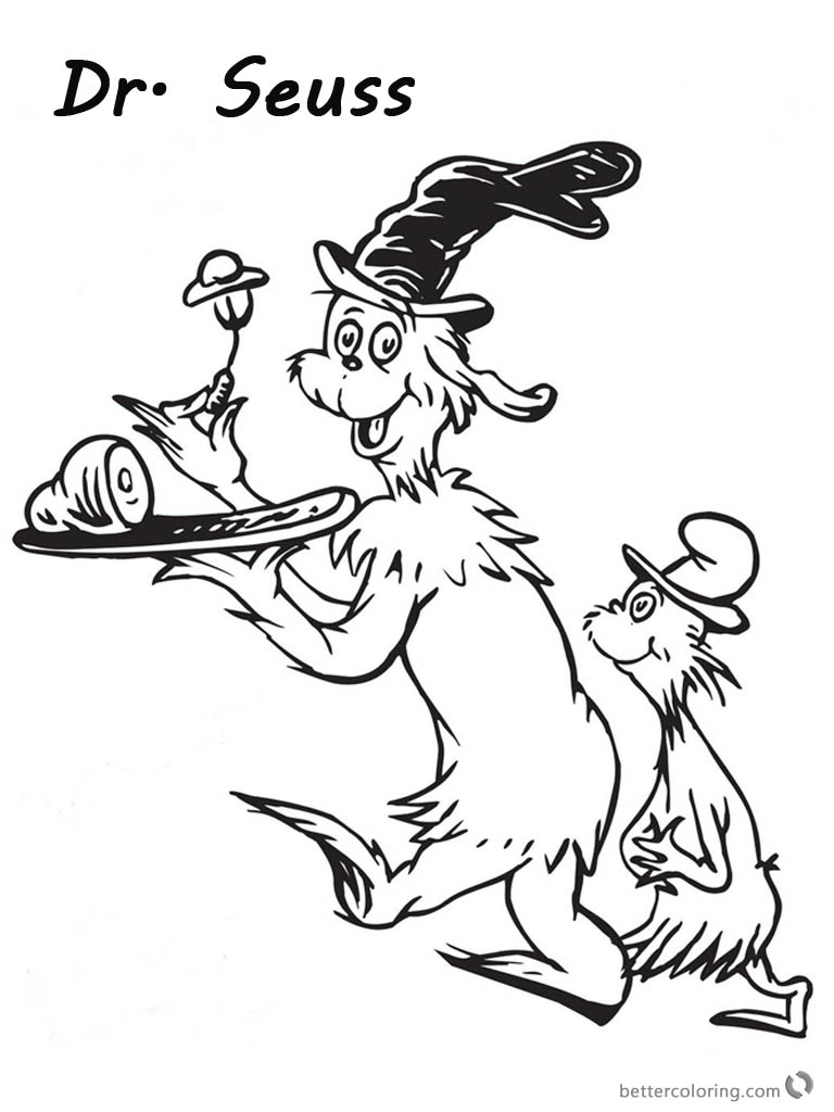 Funny Dr Seuss Green eggs and Ham Coloring Pages Free Printable