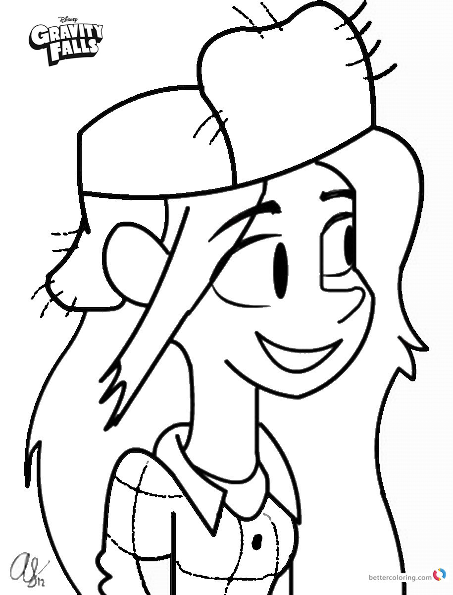 Gravity Falls coloring pages Cute Wendy - Free Printable ...