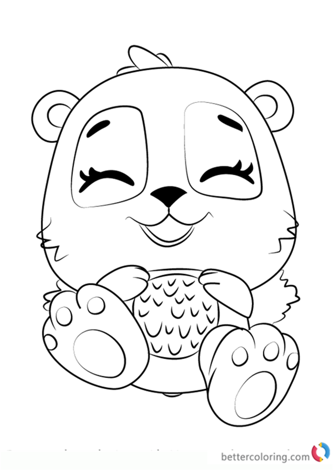 Giggling Pandor from Hatchimals Coloring Pages - Free Printable