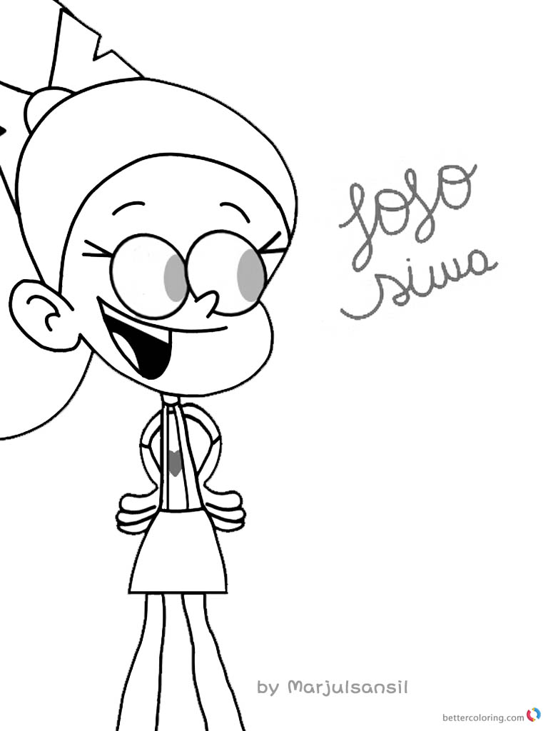 Jojo Siwa Coloring Pages in the loud house style - Free Printable