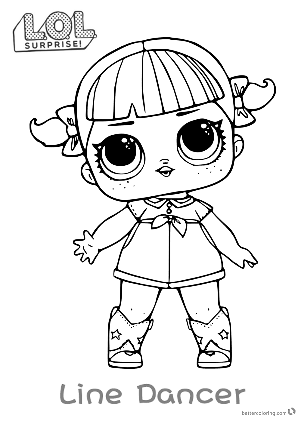 LOL Surprise Doll Coloring Pages Line Dancer - Free Printable Coloring Pages