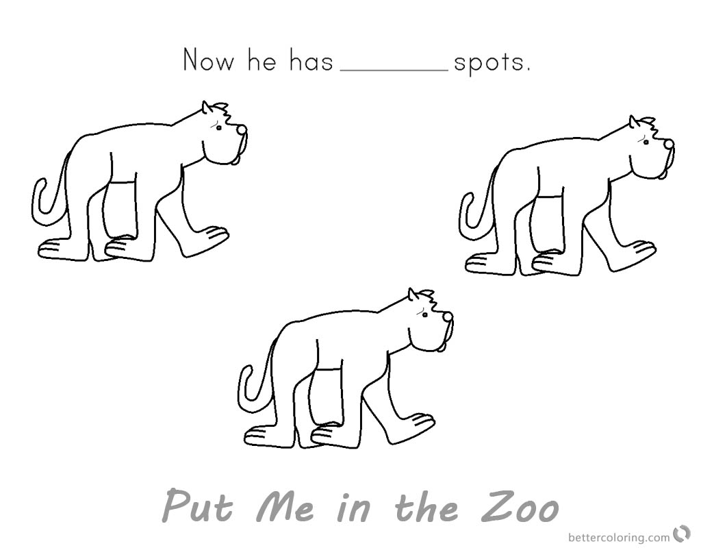 Put Me in the Zoo Coloring Pages He Has No Spot Free Printable