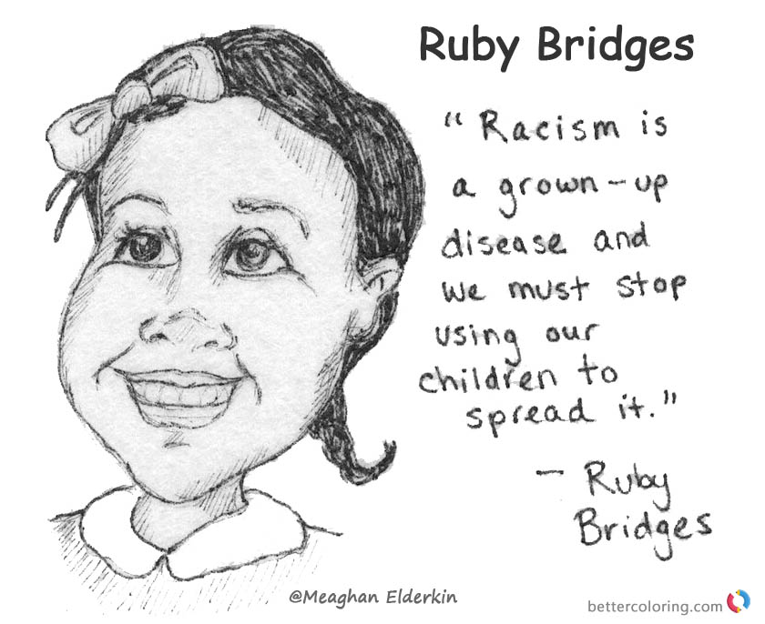 Ruby Bridges Coloring page by Meaghan Elderkin - Free ...