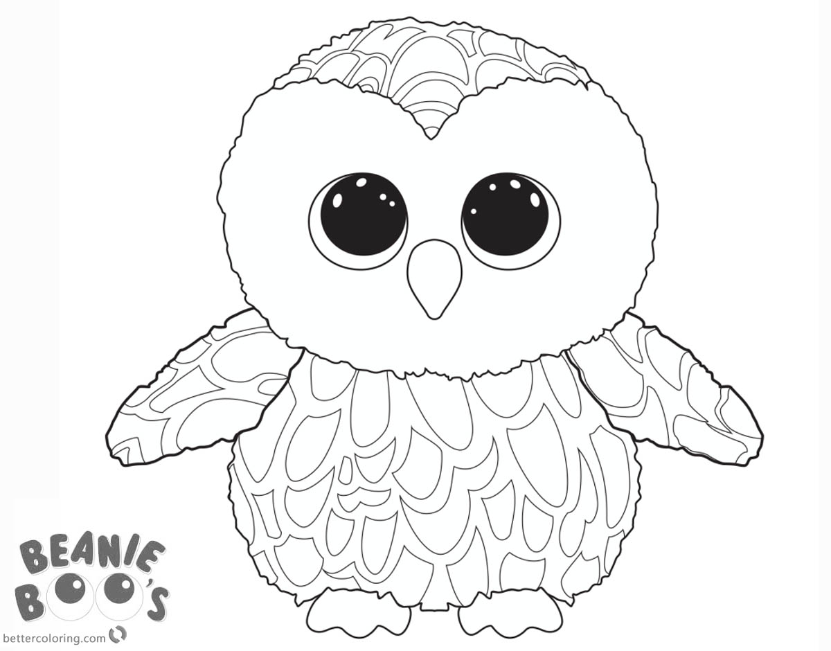 Beanie Boo Owl Coloring Pages - Free Printable Coloring Pages