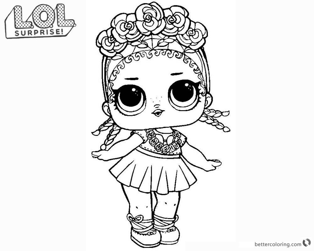 LOL Surprise Doll Coloring Pages Coconut Q.T. - Free Printable Coloring