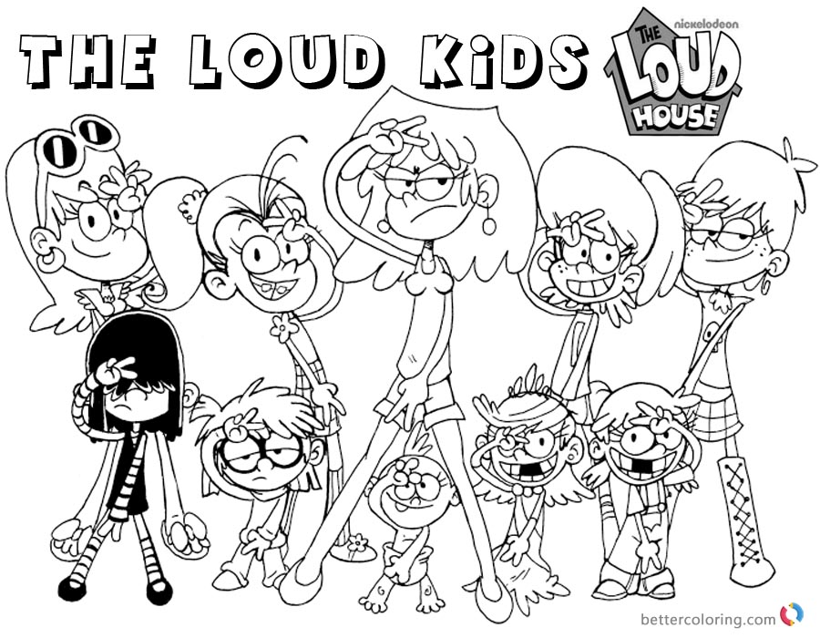Loud House Coloring Pages Characters - Free Printable ...