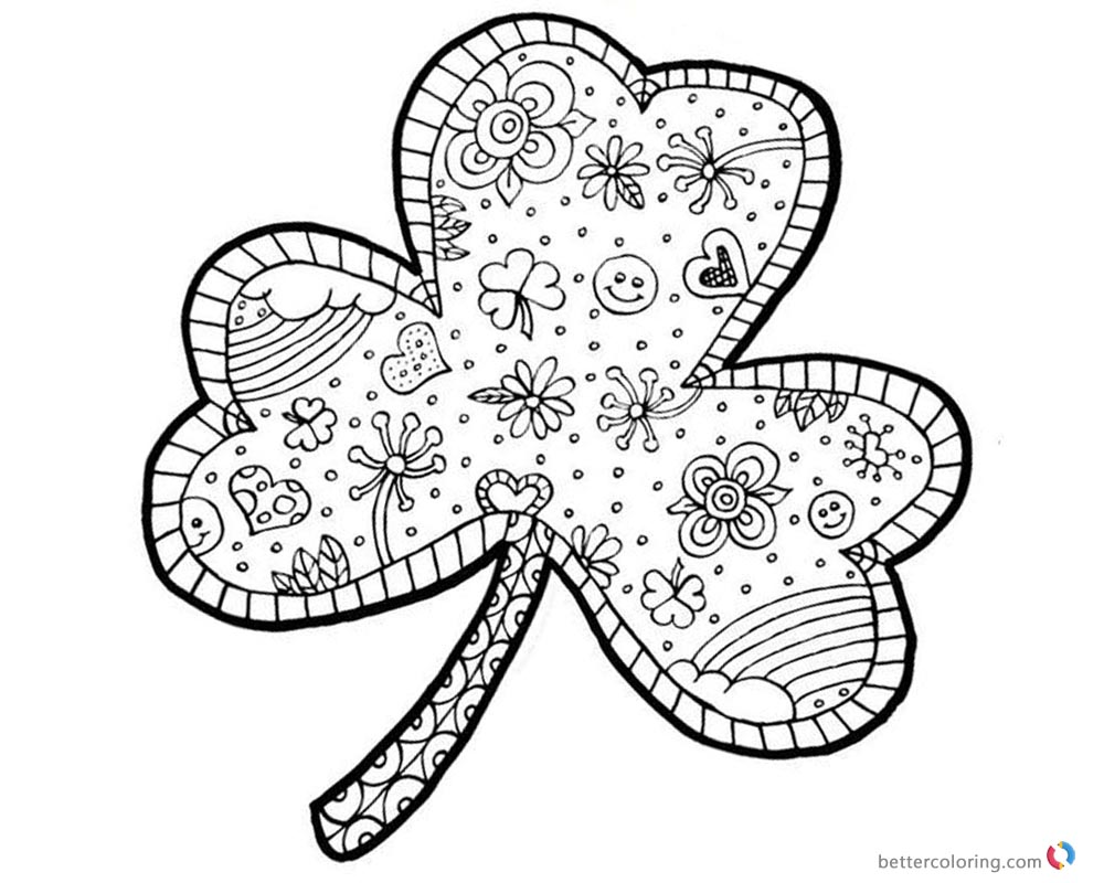 Coloring Pages Kids 2020: 30 Shamrock Trinity Coloring Pages