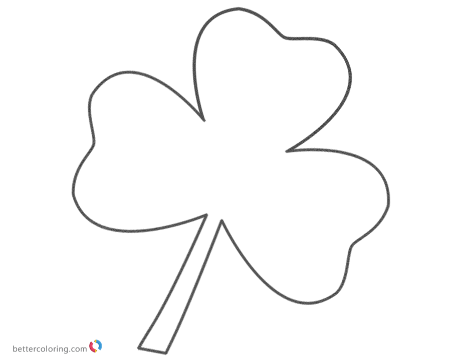 Shamrock Three Leaf Clover Coloring Pages Free Printable Coloring Pages