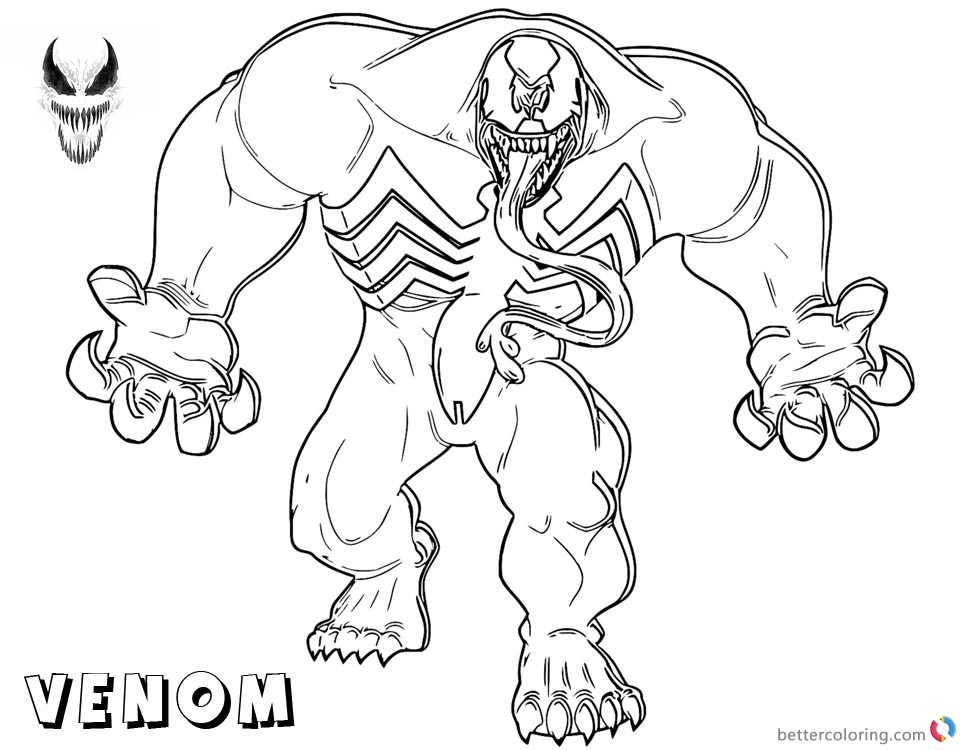 Venom Coloring Pages Strong Venom Fanart Free Printable Coloring Pages