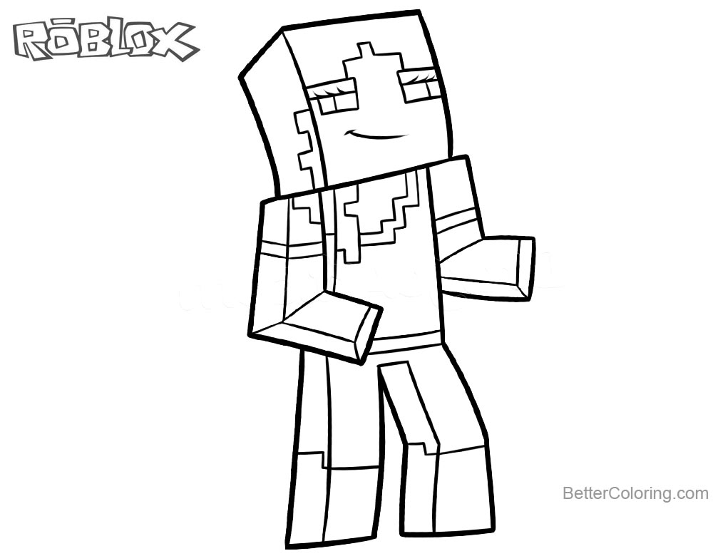 Alex from Minecraft Coloring Pages of Roblox Characters ...