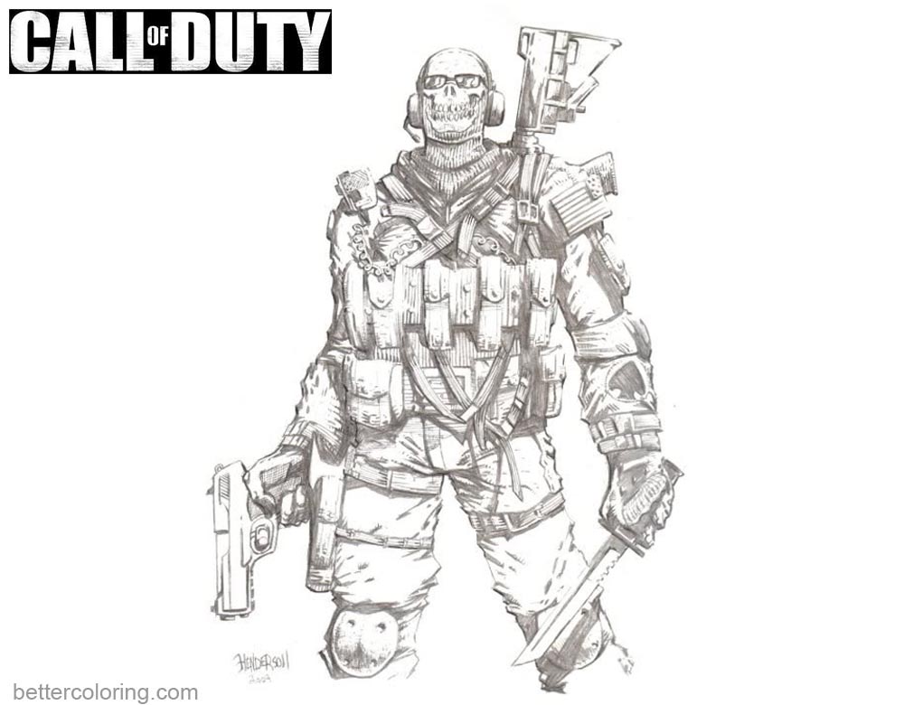 Call of Duty Ghost Coloring Pages Free Printable