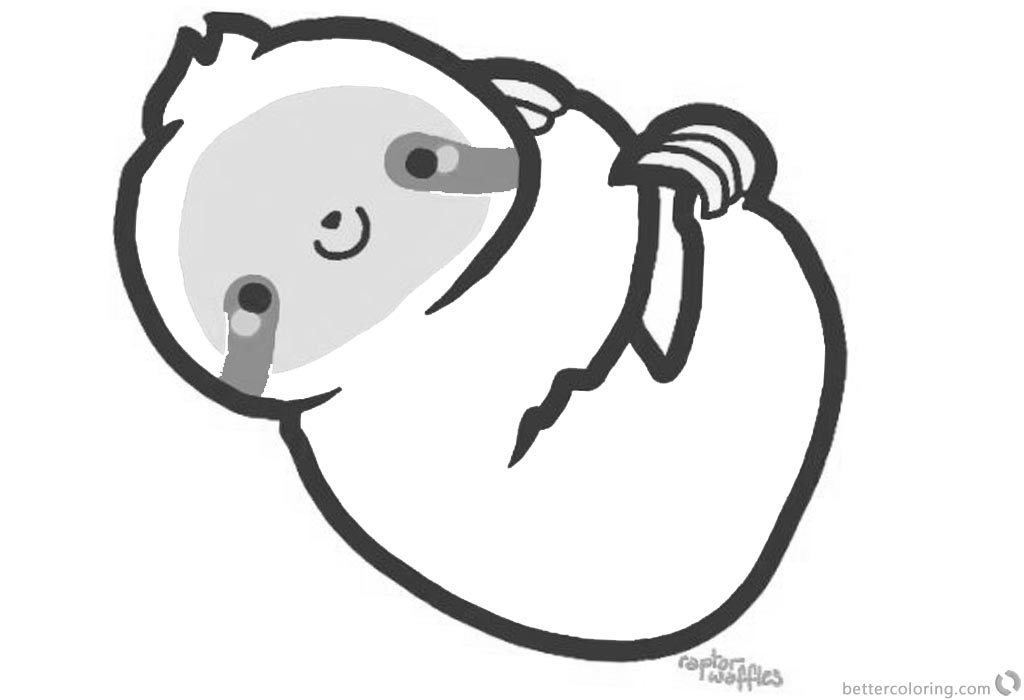 Sloth Coloring Pages Three Toed Sloth Baby Free Printable Coloring Pages