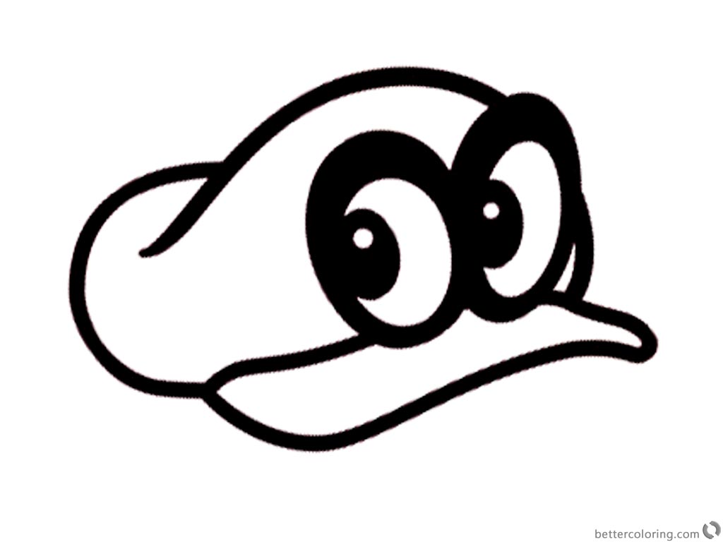 Super Mario Odyssey Coloring Pages Hat Free Printable Coloring Pages