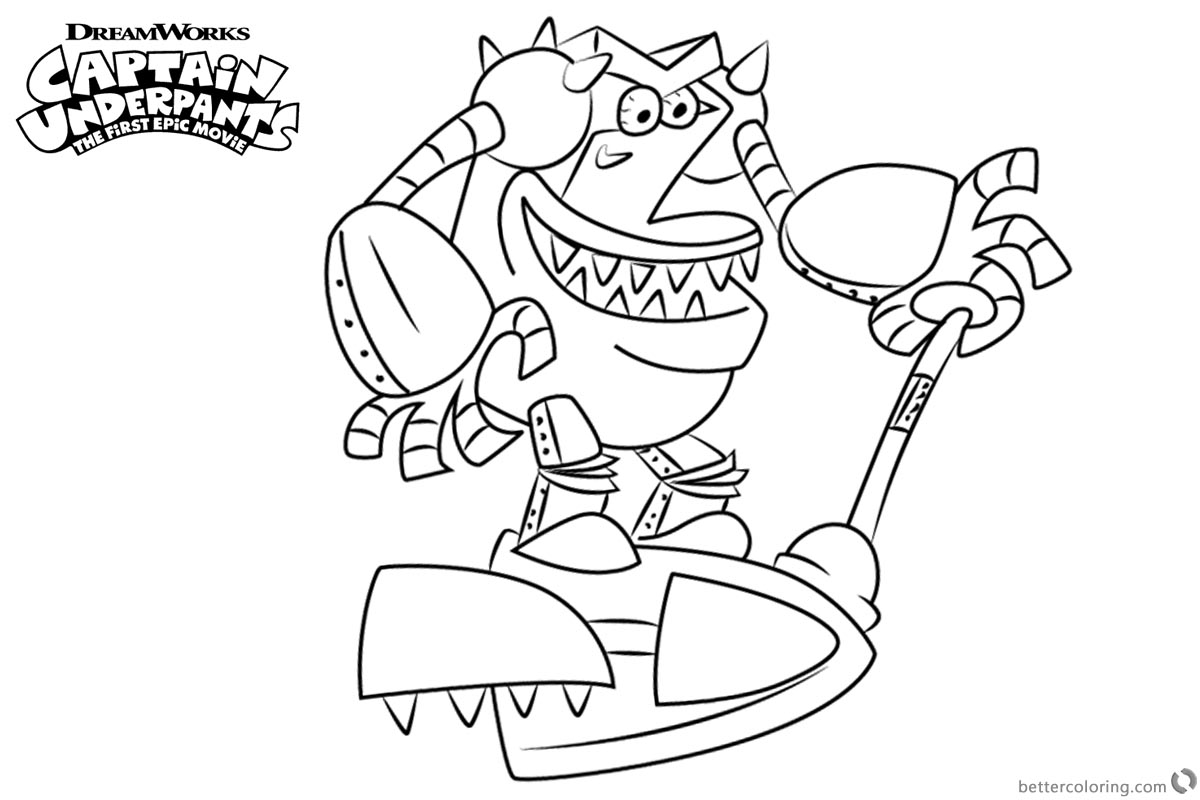 Turbo Toilet 2000 from Captain Underpants Coloring Pages ...