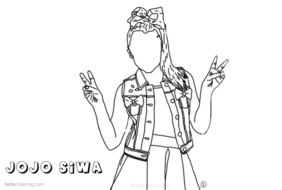 Jojo Siwa Coloring Pages Drawing by autumnarendelle - Free Printable