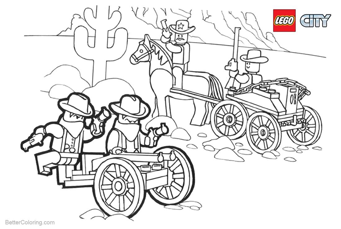 Lego City Coloring Pages Robbers - Free Printable Coloring Pages