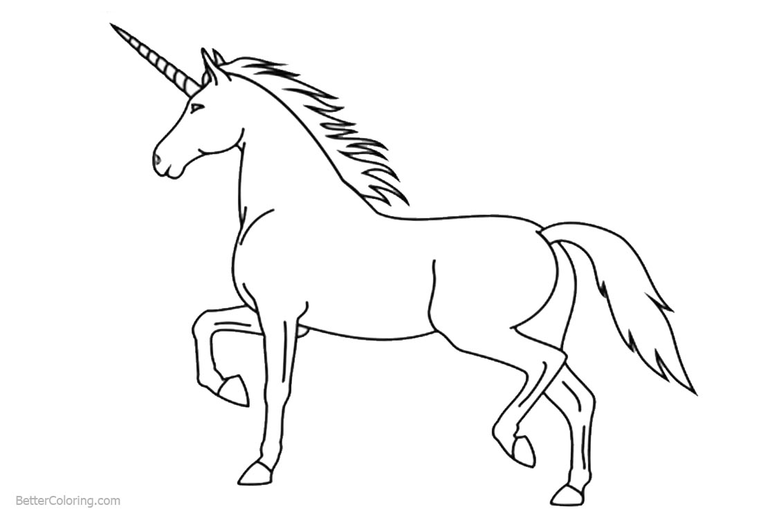 Unicorn Coloring Pages Easy Lineart - Free Printable Coloring Pages