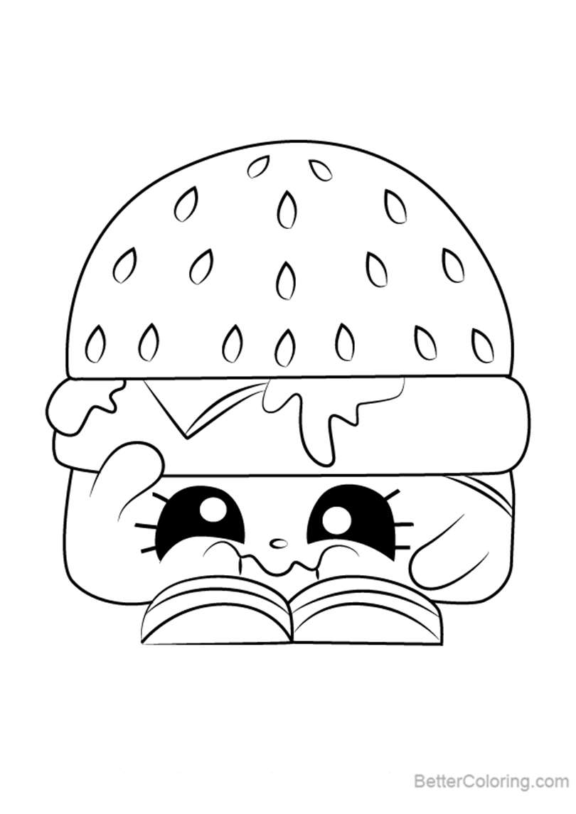 Cheezey B from Shopkins Coloring Pages - Free Printable ...