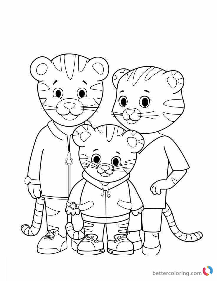 Daniel The Tiger Coloring Pages - Free Printable Coloring Pages