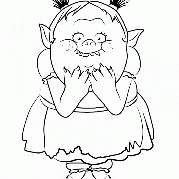 Biggie from Trolls Coloring Pages - Free Printable Coloring Pages