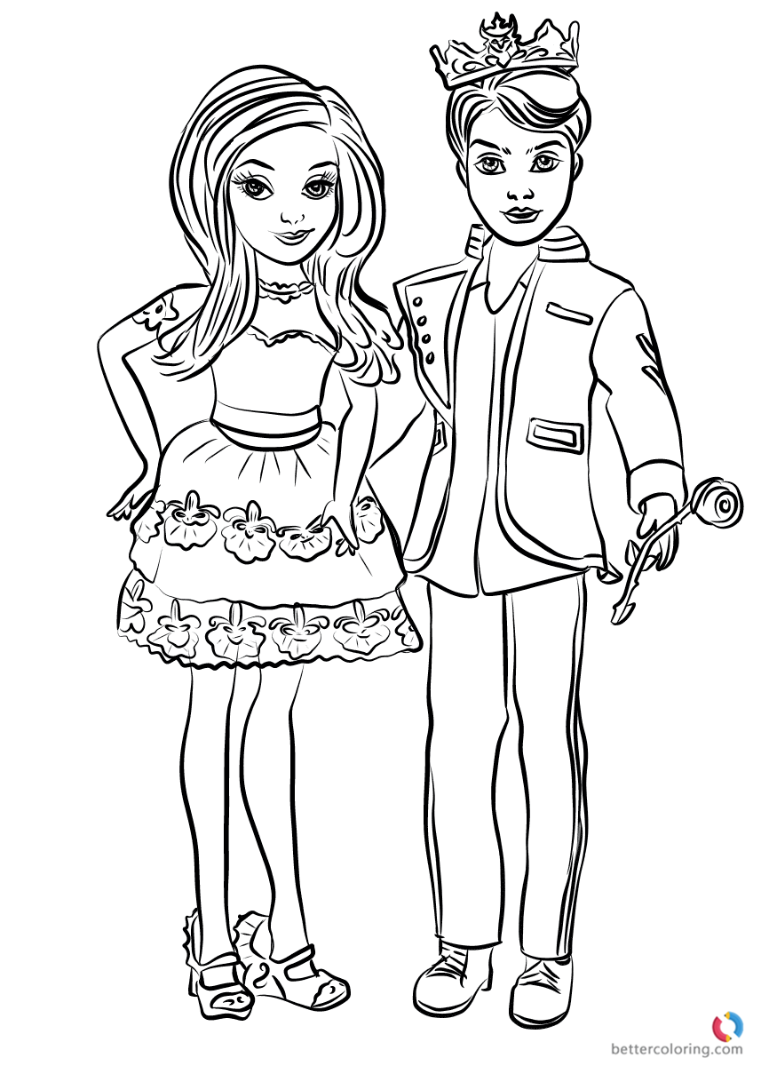  Ben and Mal Descendants 2 coloring pages printable