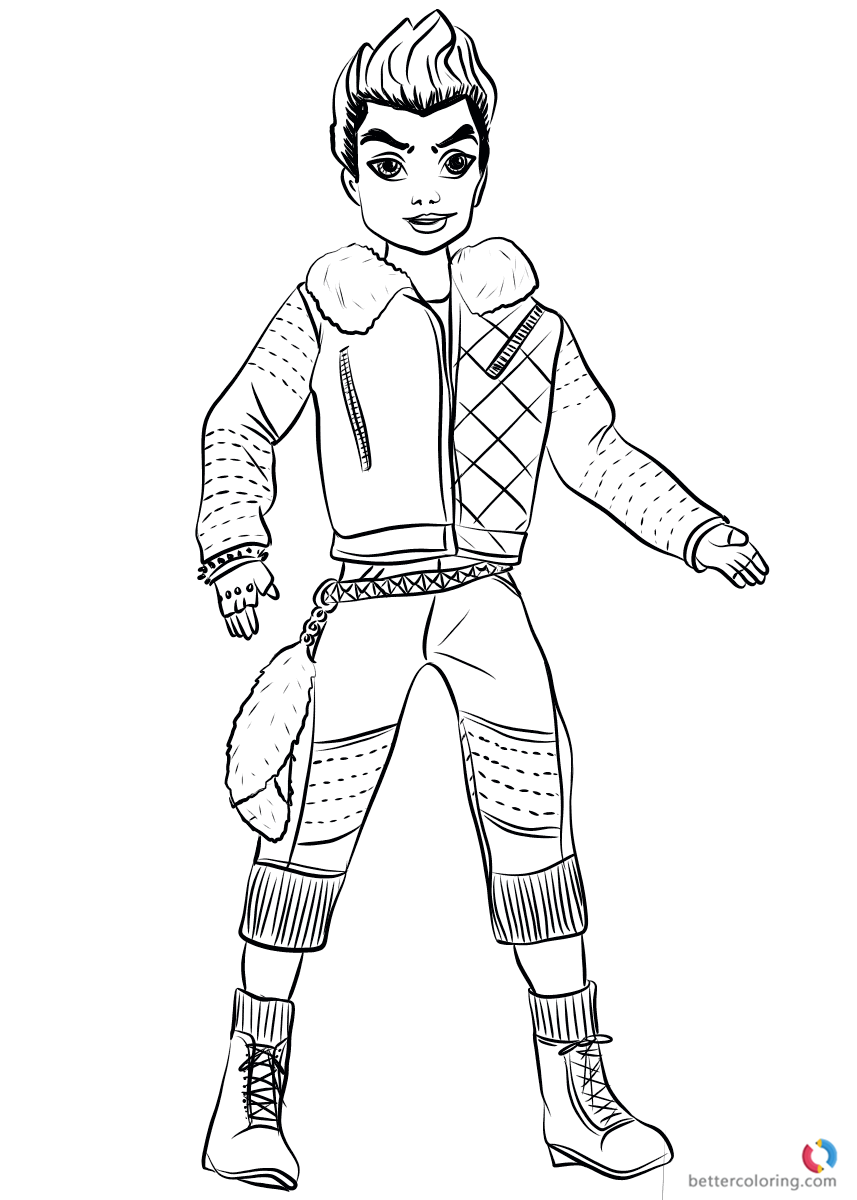 Wicked World Carlos from Descendants 2 Coloring Pages Printable for
