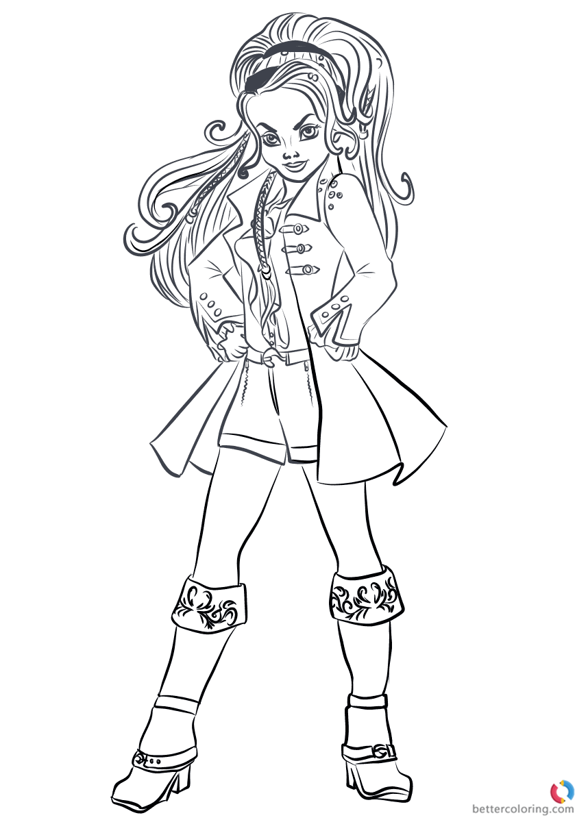  Wicked World CJ Hook Descendants 2 coloring pages printable