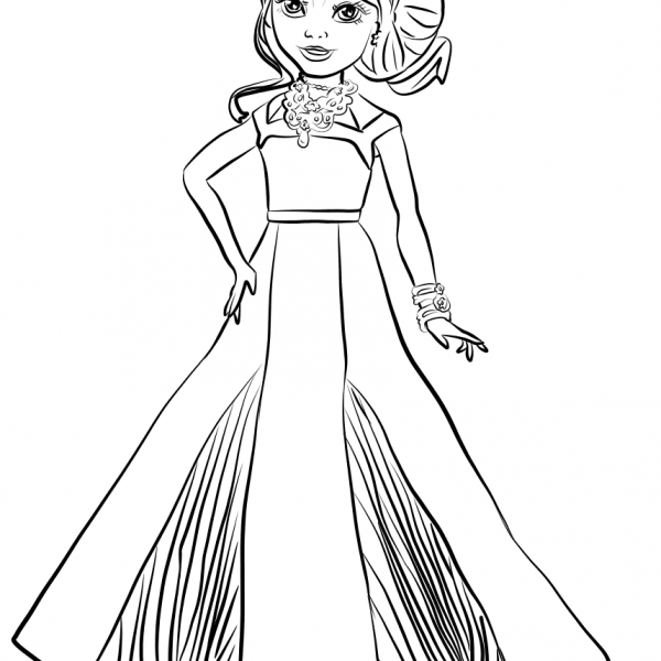 Jane Wicked World from Descendants 2 Coloring Pages Printable for Kids