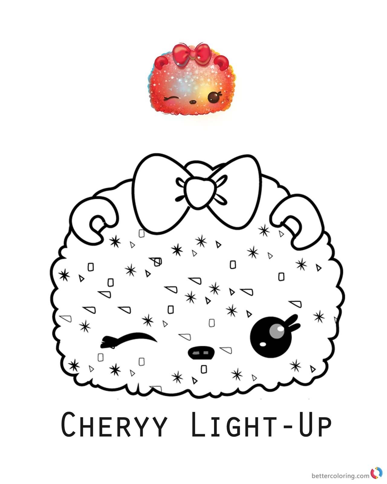 num noms coloring book series 1 cherry lightup  free