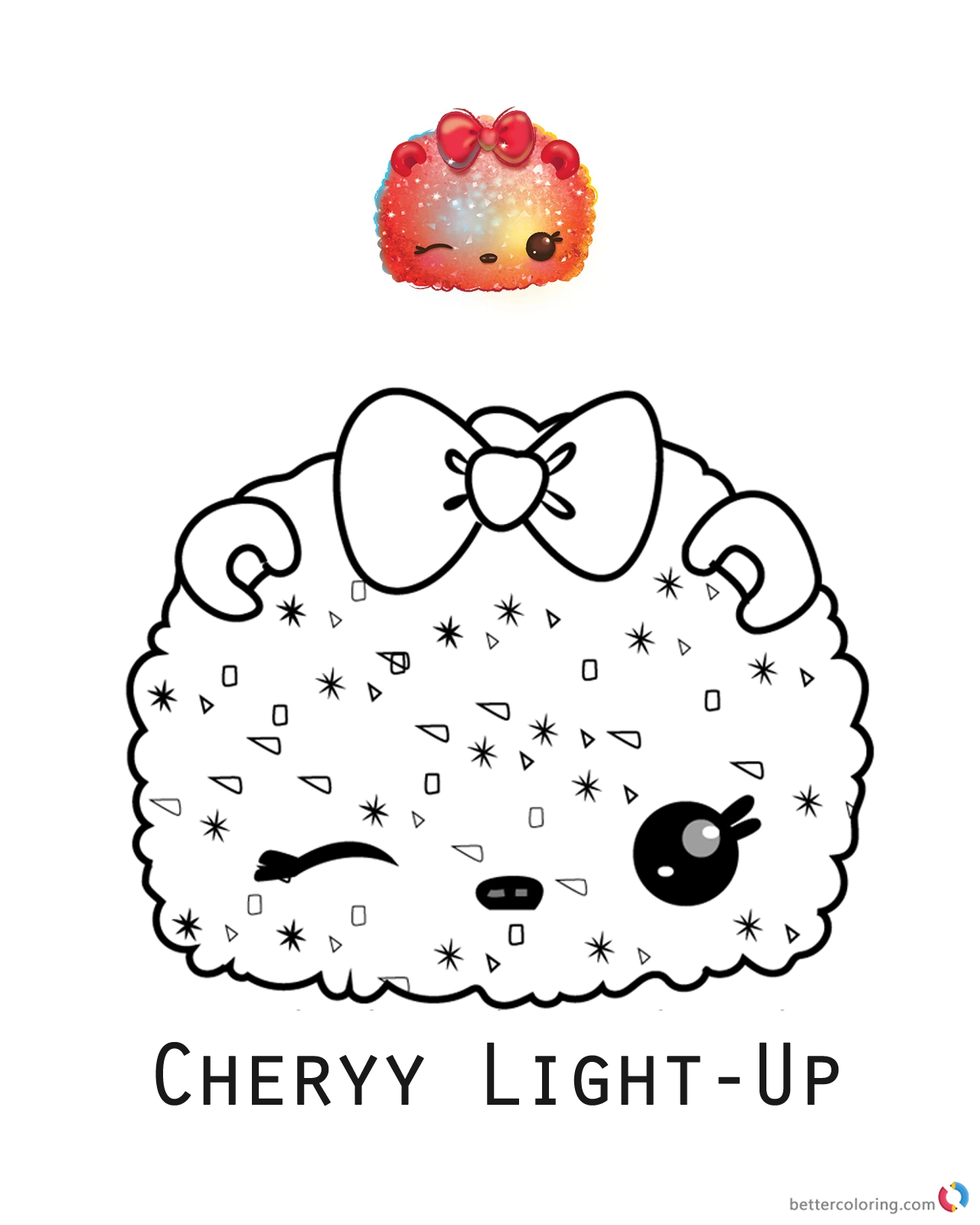 Cherry Light-Up from Num Noms coloring pages printable