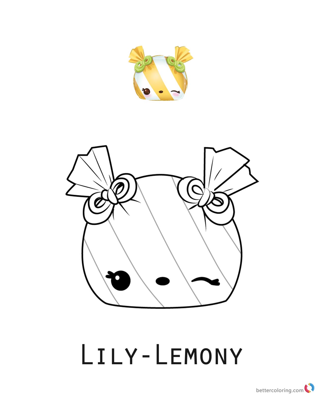 Lily Lemony from Num Noms coloring pages printable