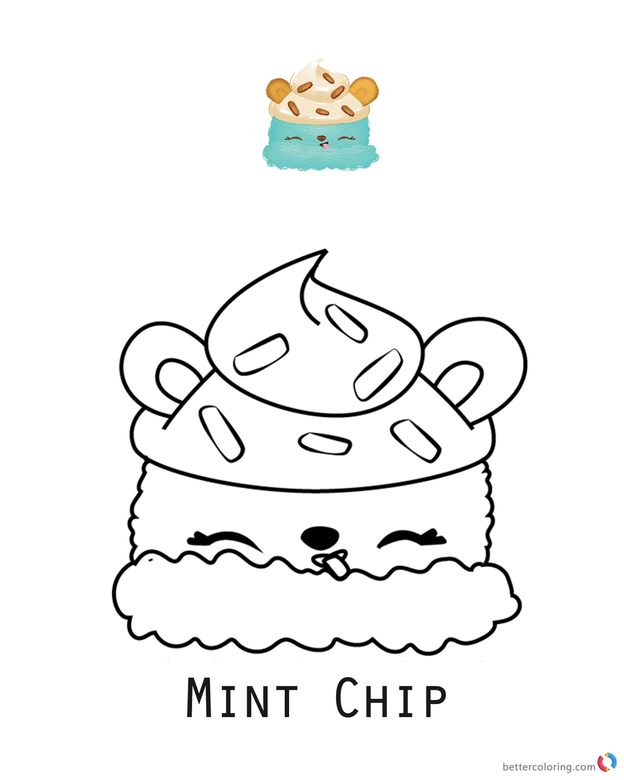 Minty Chip Num Noms Coloring Pages Series 1 - Free Printable Coloring Pages