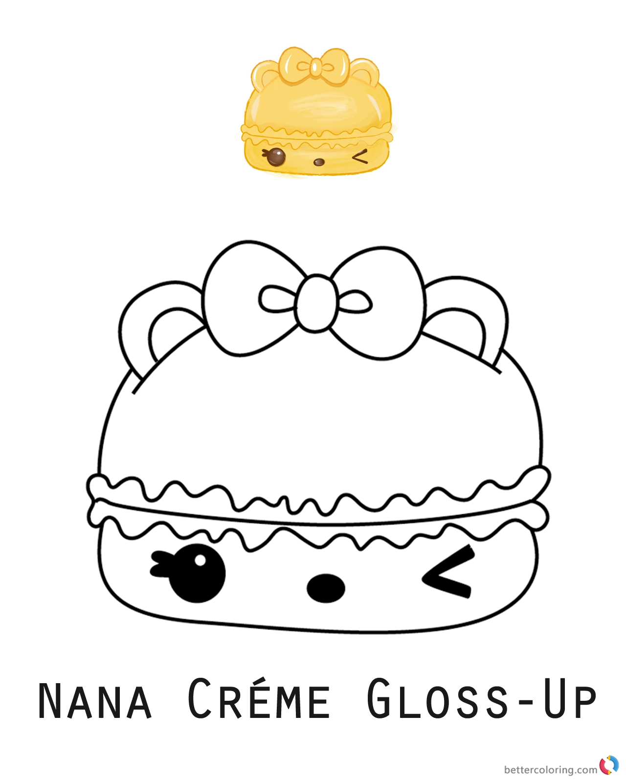 Num Noms Coloring Pages Nana Creme Gloss-Up - Free Printable Coloring Pages