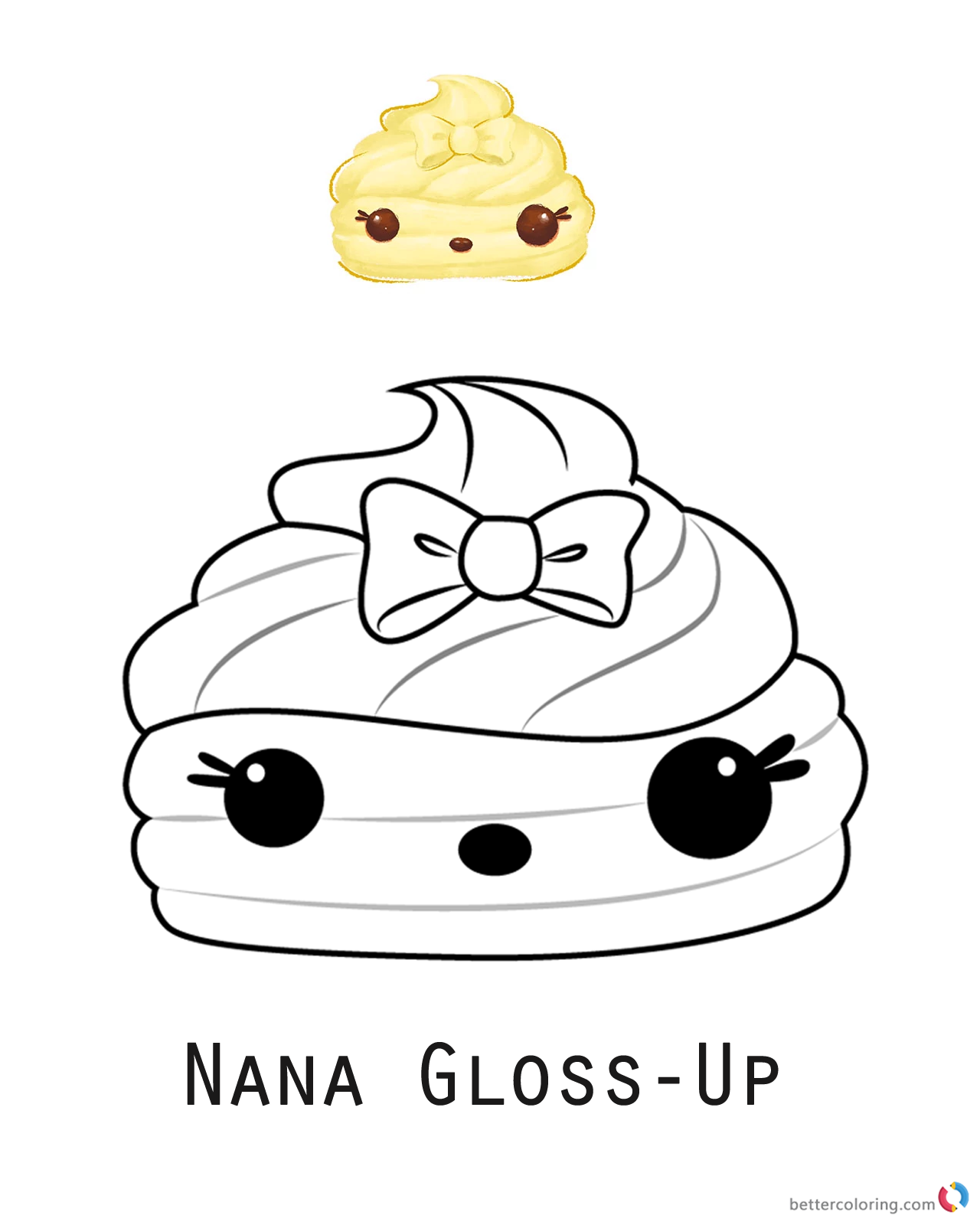  Num  Noms  Coloring Pages Nana Gloss Up Free Printable 