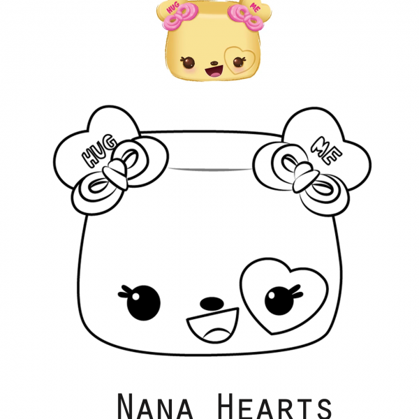 Num Noms Coloring Pages Series 3 Peachy Pina Gloss-Up - Free Printable