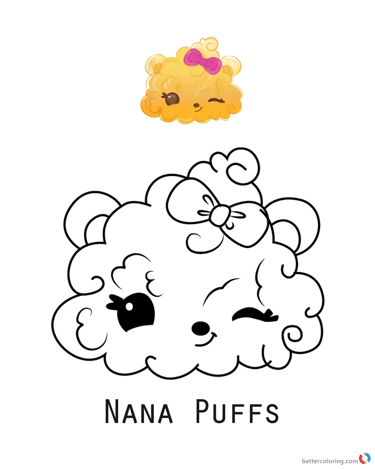 Nana Puffs from Num Noms coloring pages printable