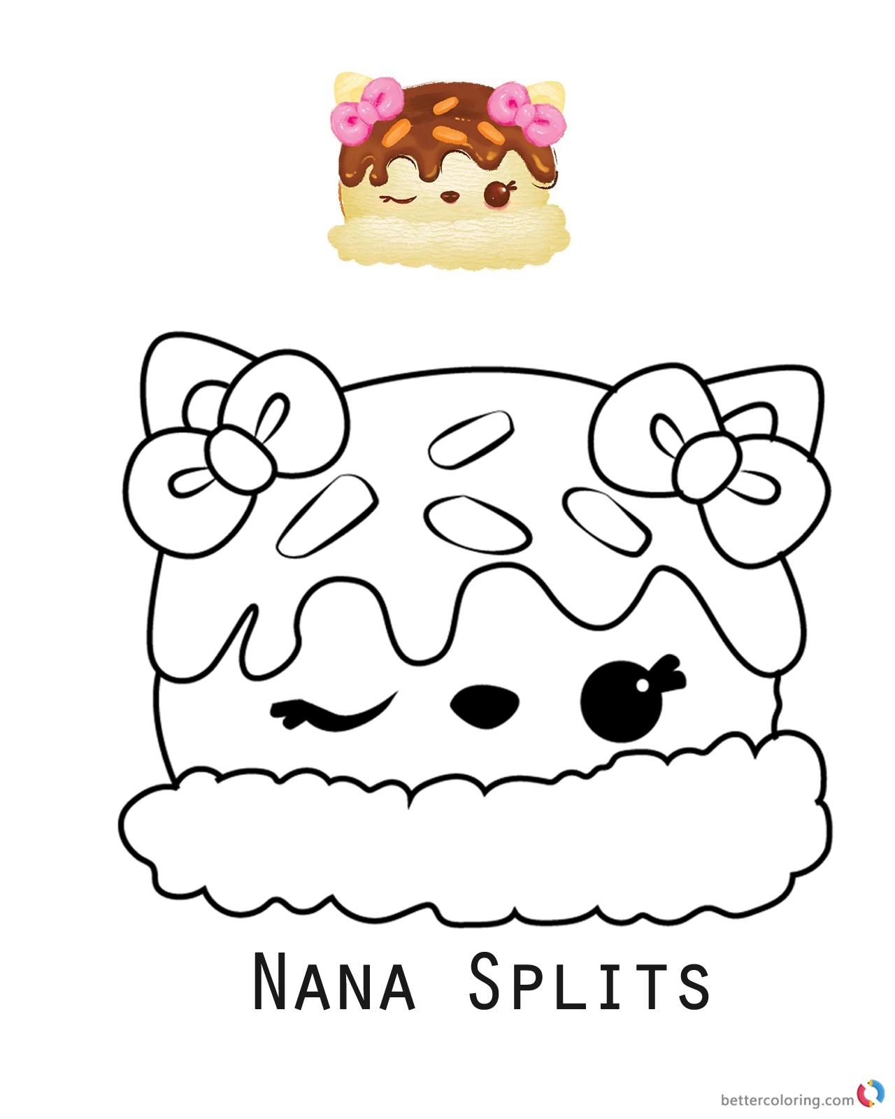  Num  Noms  Coloring Pages Series 2 Nana Splits Free 