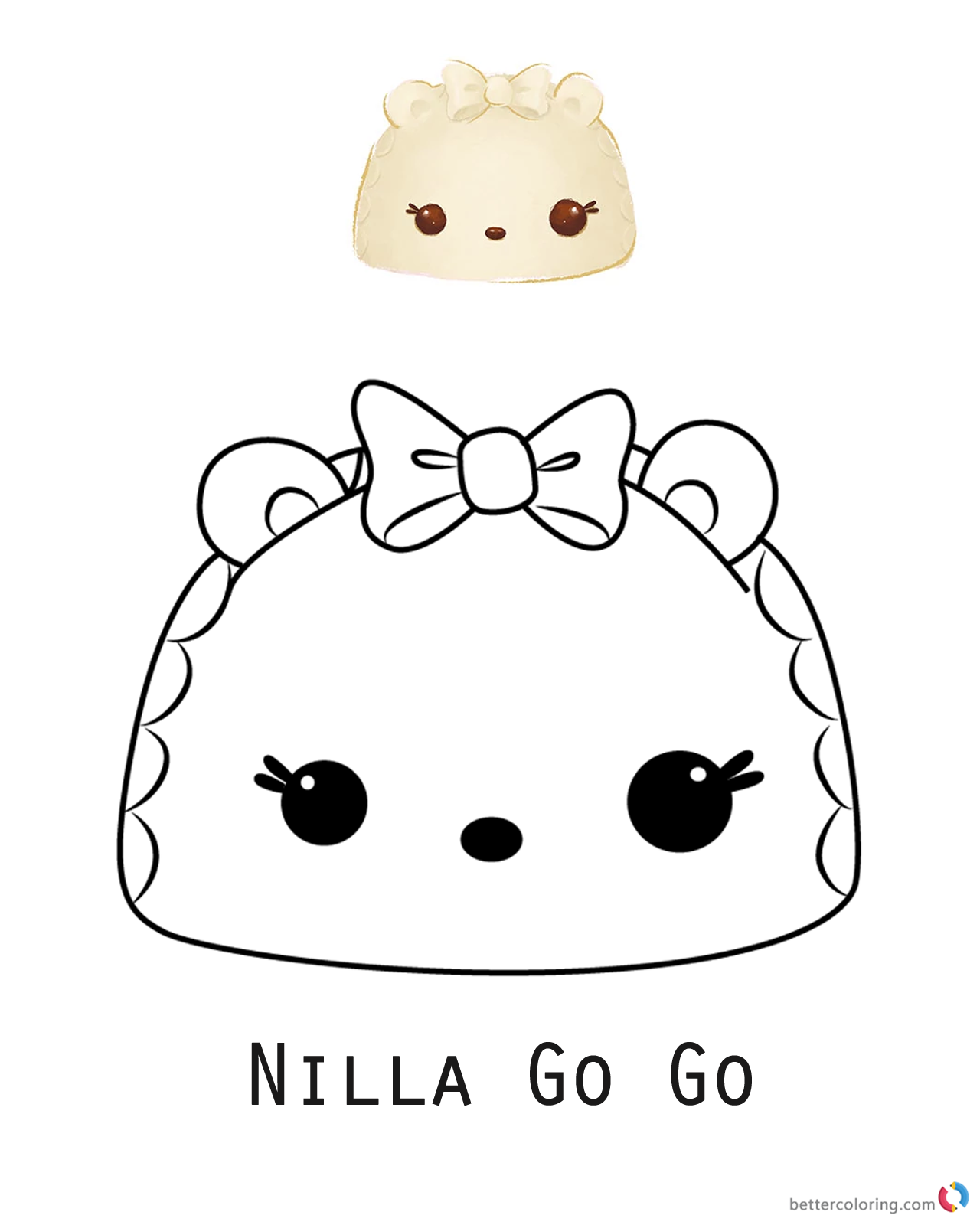 Num Noms Coloring Picture Nilla Go-Go - Free Printable Coloring Pages