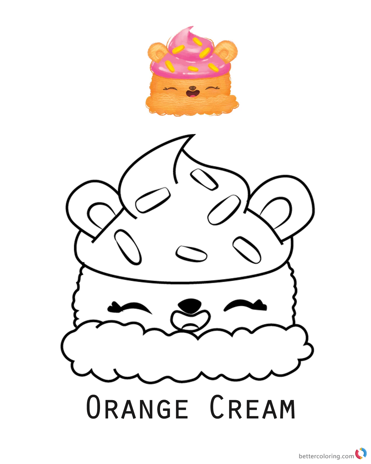 Download Num Noms Coloring Pages Series 1 Orange Cream - Free ...