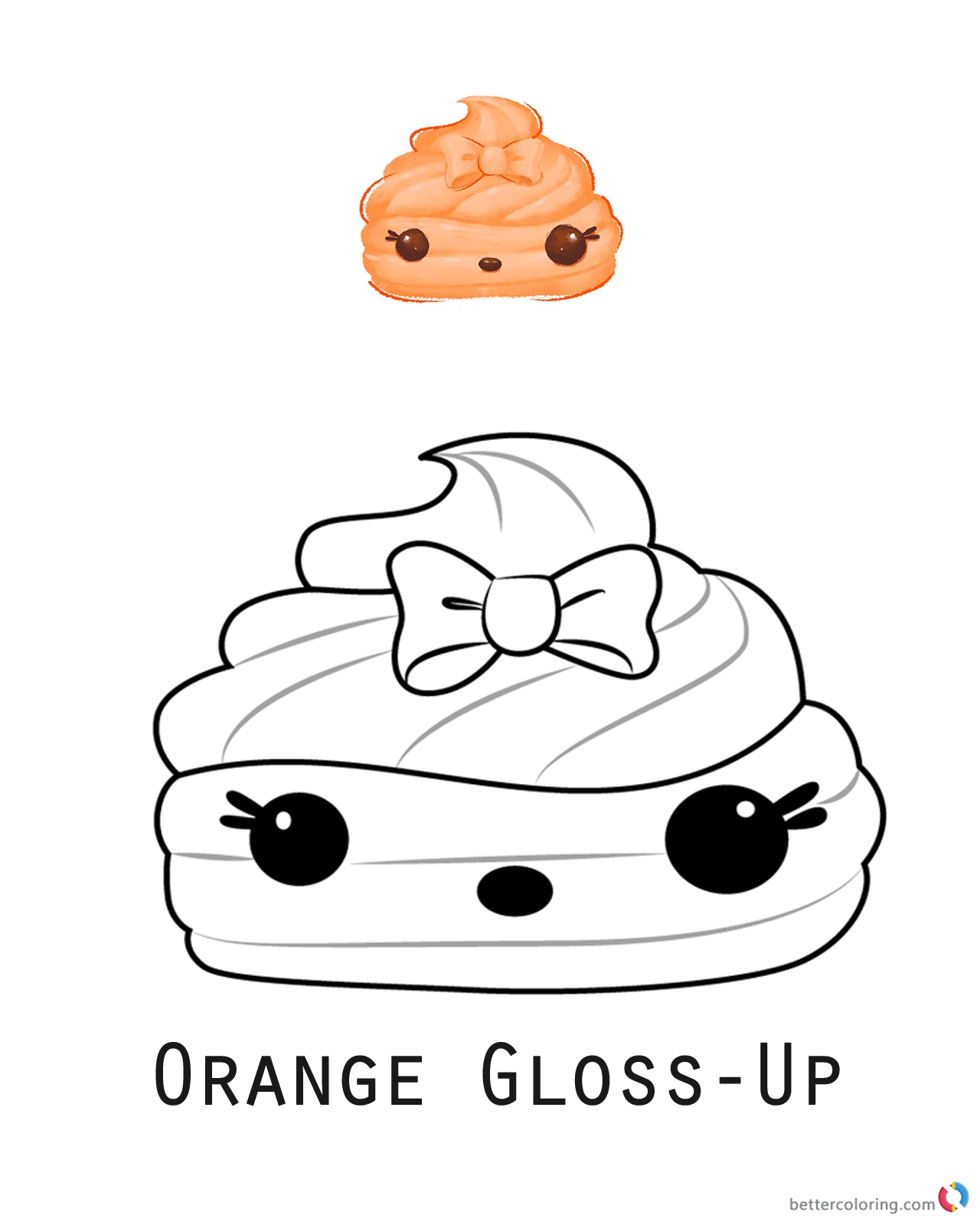 Orange Gloss-Up from Num Noms coloring pages printable