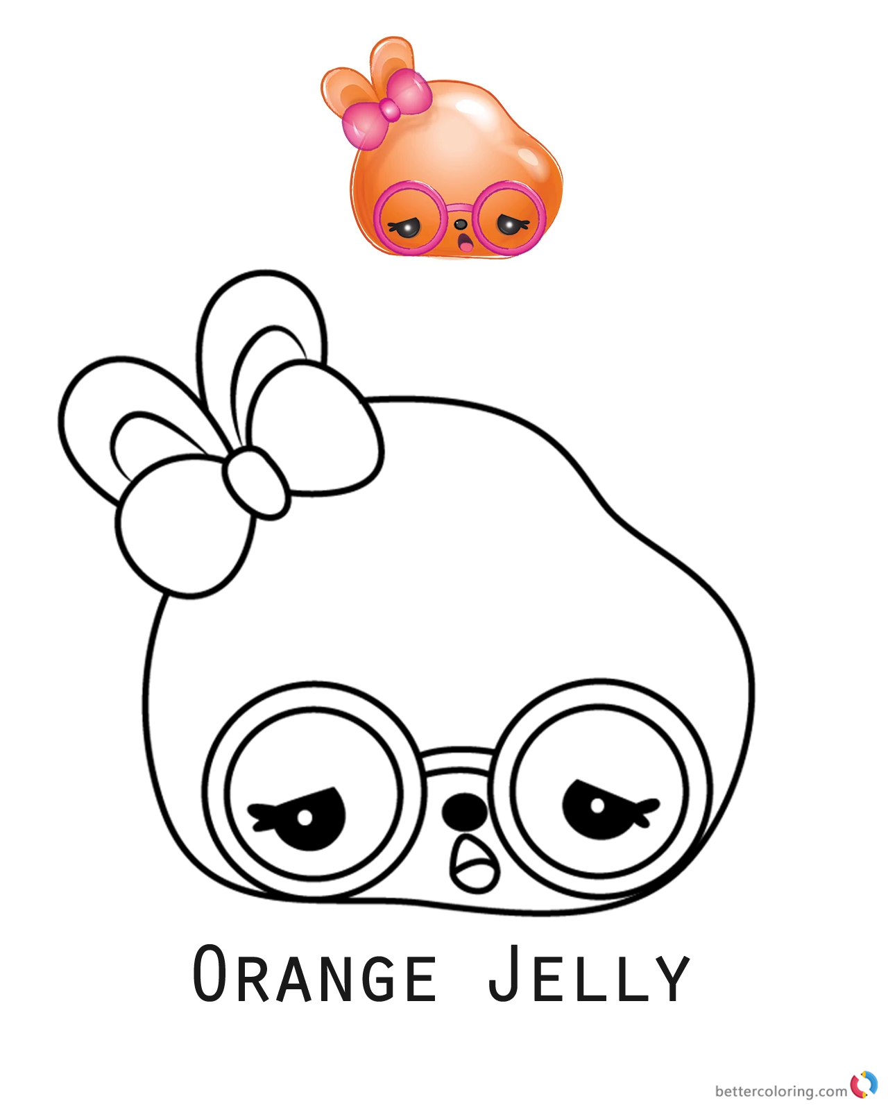 Orange Jelly from Num Noms coloring pages printable
